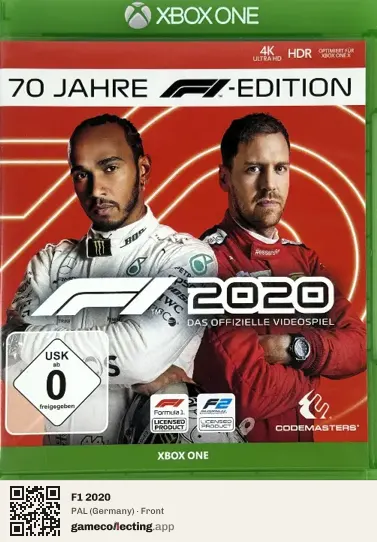 F1 2020 Xbox One, Germany box front