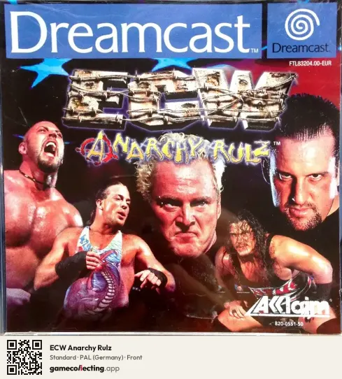 ECW Anarchy Rulz Sega Dreamcast, Germany box front