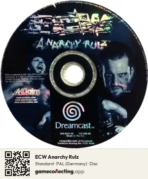 ECW Anarchy Rulz Sega Dreamcast, PAL disc