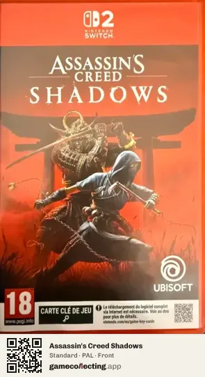 Assassin's Creed Shadows Nintendo Switch 2, PAL box front