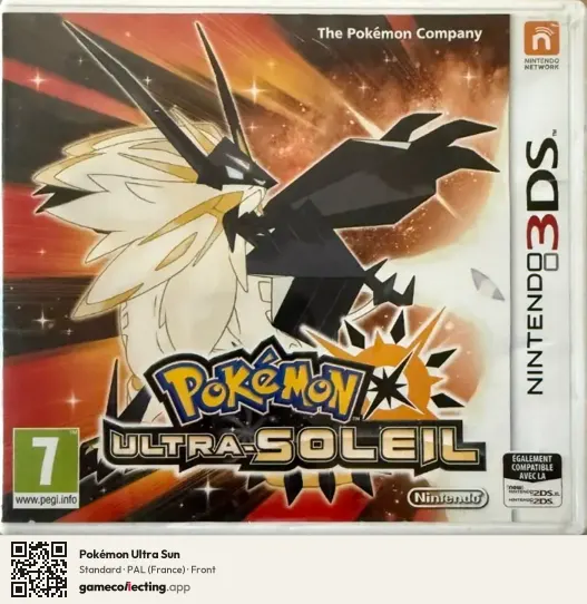 Pokémon Ultra Sun Nintendo 3DS, France box front