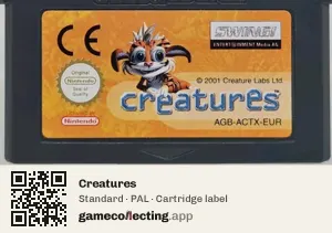 Creatures Game Boy Advance, PAL cartridge label