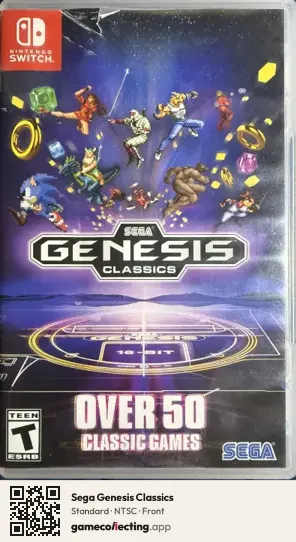 Sega Genesis Classics Nintendo Switch, NTSC box front
