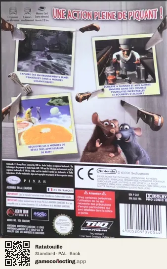 Ratatouille Nintendo GameCube, PAL box back