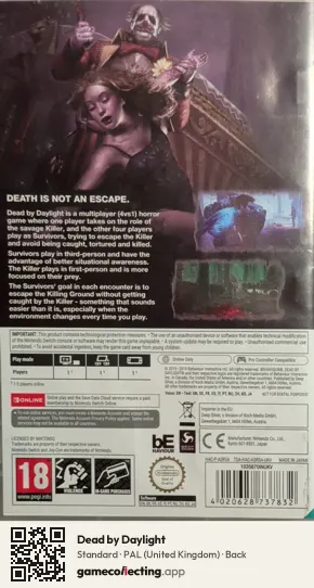 Dead by Daylight Nintendo Switch, United Kingdom box back