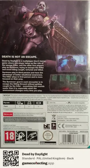 Dead by Daylight Nintendo Switch, United Kingdom box back