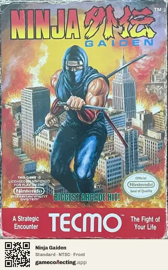 Ninja Gaiden Nintendo Entertainment System, NTSC box front