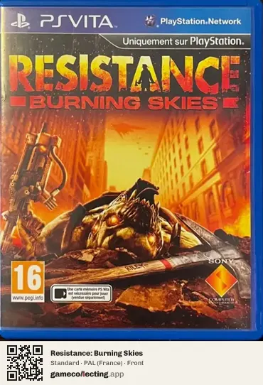 Resistance: Burning Skies PlayStation Vita, France box front