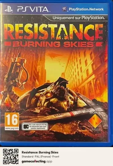 Resistance: Burning Skies PlayStation Vita, France box front