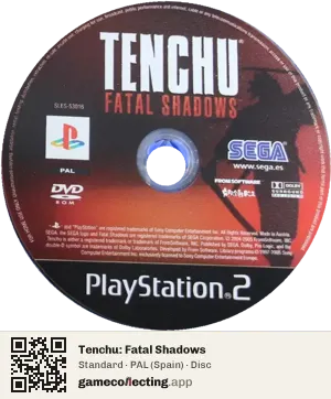 Tenchu: Fatal Shadows PlayStation 2, PAL disc
