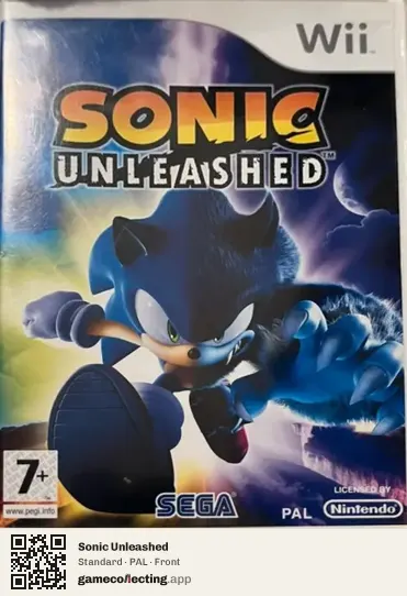 Sonic Unleashed Nintendo Wii, PAL box front