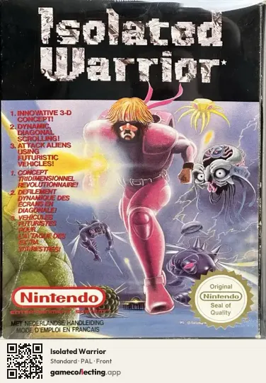 Isolated Warrior Nintendo Entertainment System, PAL box front