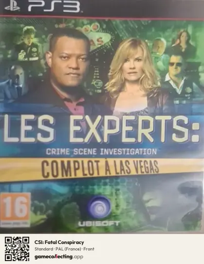 CSI: Fatal Conspiracy PlayStation 3, France box front