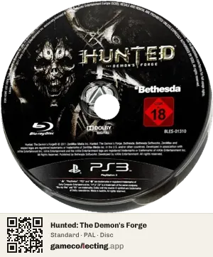 Hunted: The Demon's Forge PlayStation 3, PAL disc