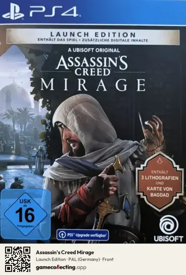 Assassin's Creed Mirage PlayStation 4, Germany box front