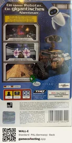 WALL-E PlayStation Portable, Germany box back