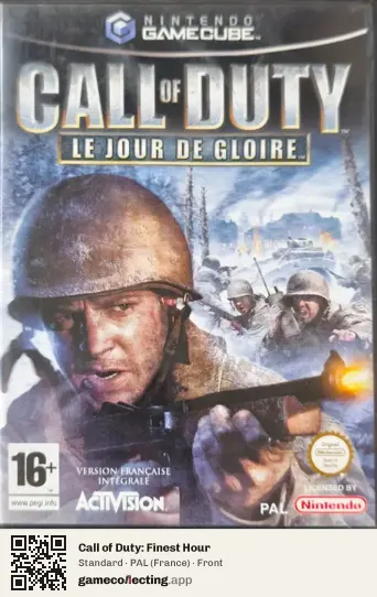 Call of Duty: Finest Hour Nintendo GameCube, France box front