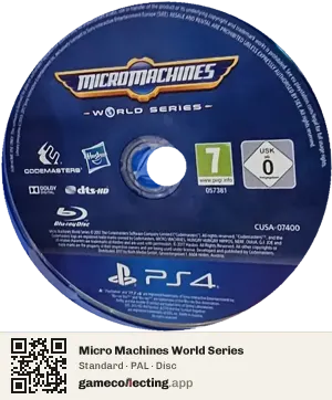 Micro Machines World Series PlayStation 4, PAL disc