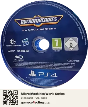 Micro Machines World Series PlayStation 4, PAL disc