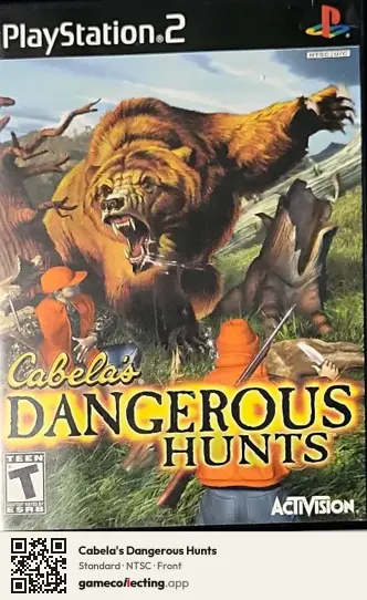 Cabela's Dangerous Hunts PlayStation 2, NTSC box front