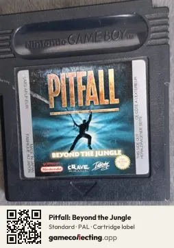 Pitfall: Beyond the Jungle Game Boy Color, PAL cartridge label