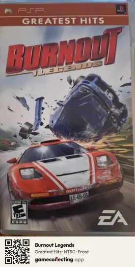 Burnout Legends PlayStation Portable, NTSC box front