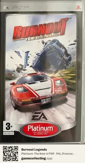 Burnout Legends PlayStation Portable, France box front