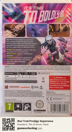 Star Trek Prodigy: Supernova Nintendo Switch, France box back