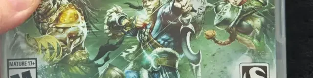 Sacred 3, the ESRB box on its front