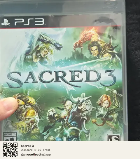 Sacred 3 PlayStation 3, NTSC box front