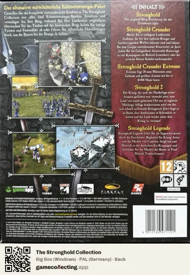 The Stronghold Collection Computer, Germany box back