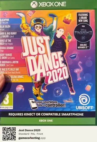 Just Dance 2020 Xbox One, PAL box front