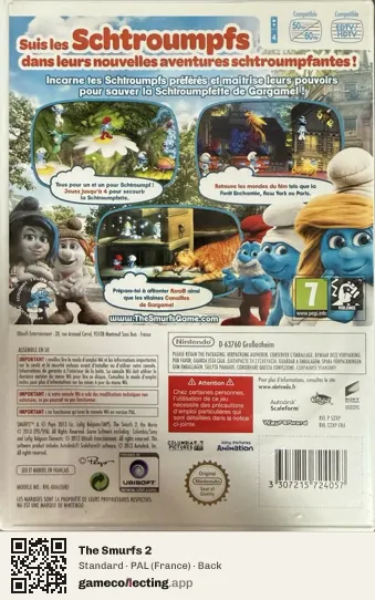 The Smurfs 2 Nintendo Wii, France box back
