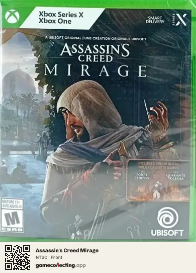 Assassin's Creed Mirage Xbox One, NTSC box front