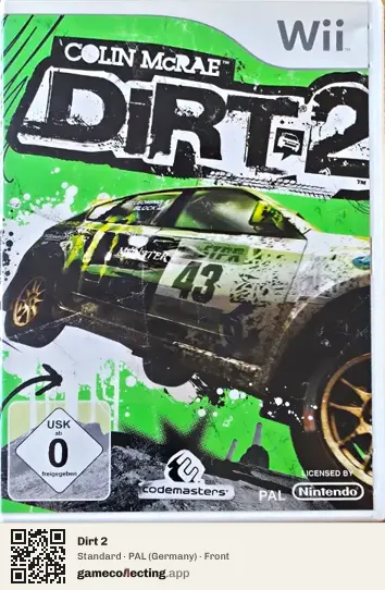 Dirt 2 Nintendo Wii, Germany box front
