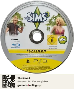 The Sims 3 PlayStation 3, PAL disc