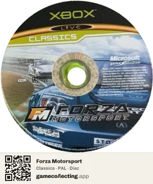 Forza Motorsport Xbox, PAL disc