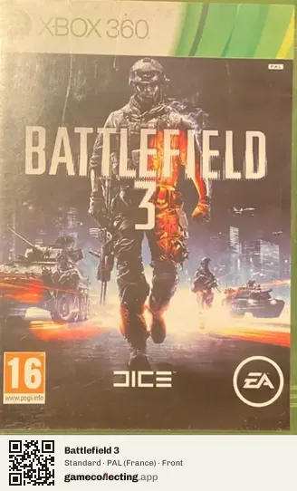 Battlefield 3 Xbox 360, France box front