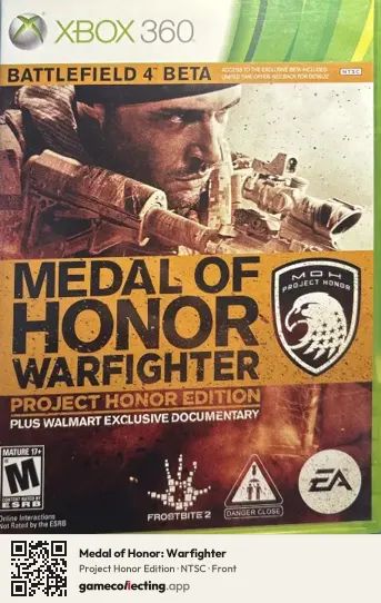 Medal of Honor: Warfighter Xbox 360, NTSC box front