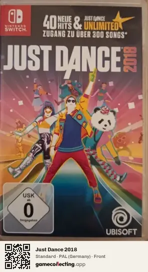 Just Dance 2018 Nintendo Switch, Germany box front