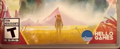 No Man's Sky, the ESRB box on its front