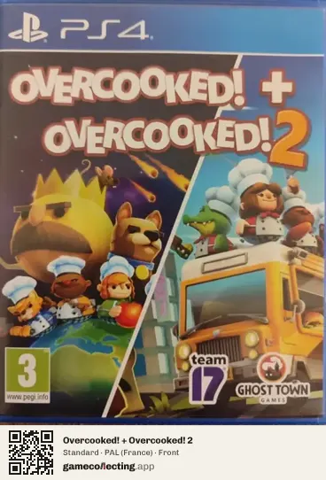 Overcooked! + Overcooked! 2 PlayStation 4, France box front