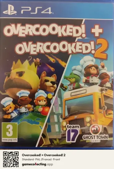 Overcooked! + Overcooked! 2 PlayStation 4, France box front