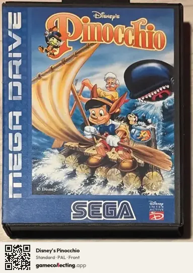 Disney's Pinocchio Sega Mega Drive / Genesis, PAL box front