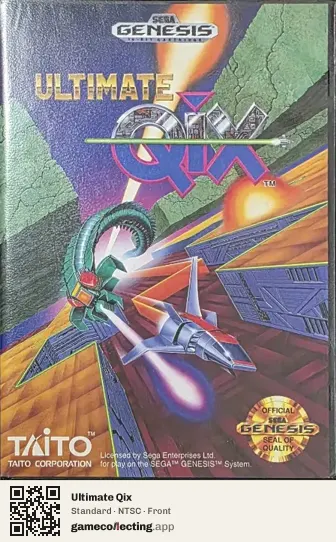 Ultimate Qix Sega Mega Drive / Genesis, NTSC box front
