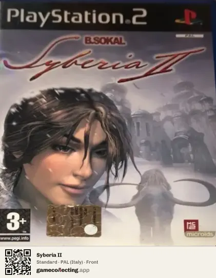 Syberia II PlayStation 2, Italy box front