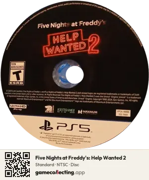 Five Nights at Freddy's: Help Wanted 2 PlayStation 5, NTSC disc