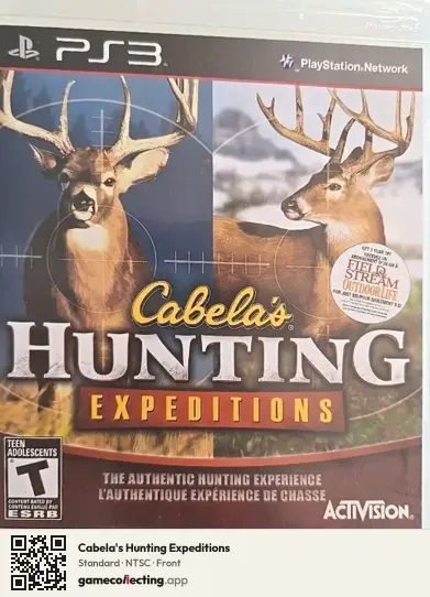 Cabela's Hunting Expeditions PlayStation 3, NTSC box front