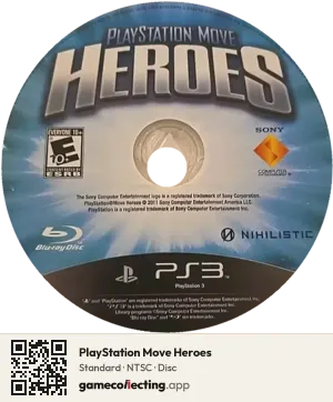 PlayStation Move Heroes PlayStation 3, NTSC disc