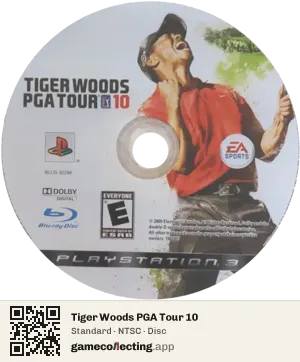 Tiger Woods PGA Tour 10 PlayStation 3, NTSC disc